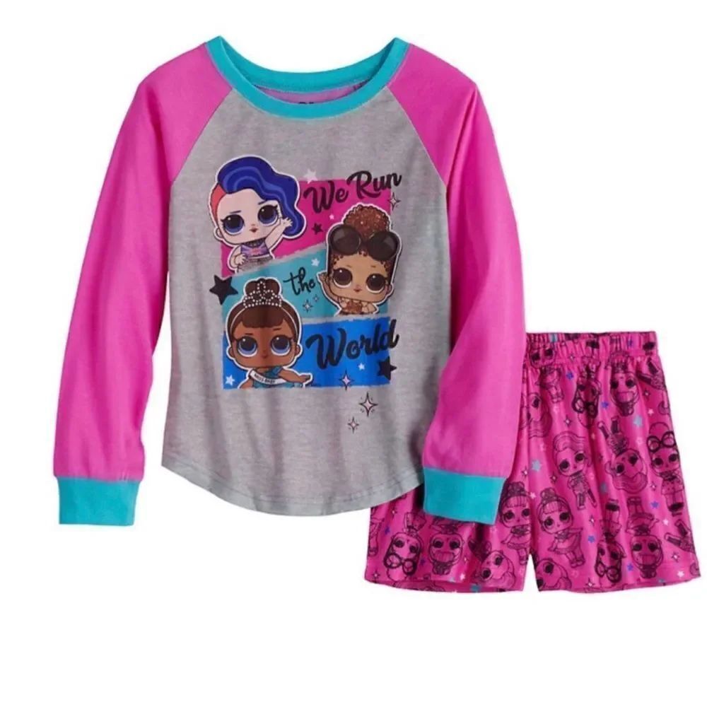 L.O.L. SURPRISE!  Girls Size 10  2-pc Get Happy Top & Short Pajama Set